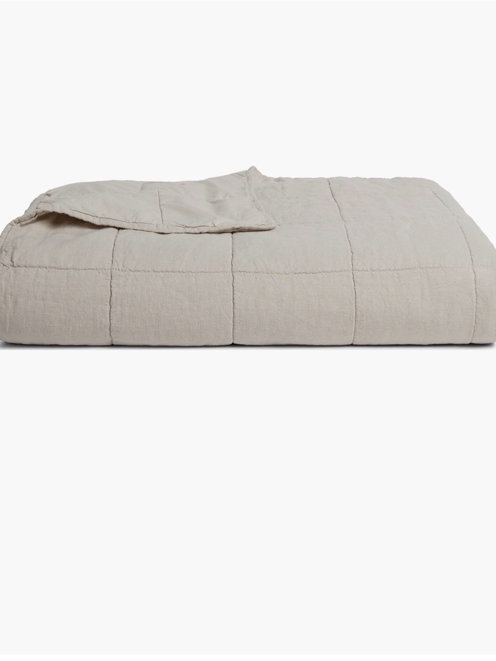 Parachute NWT Linen Box Quilt King/California King Bone Color $329 MSRP